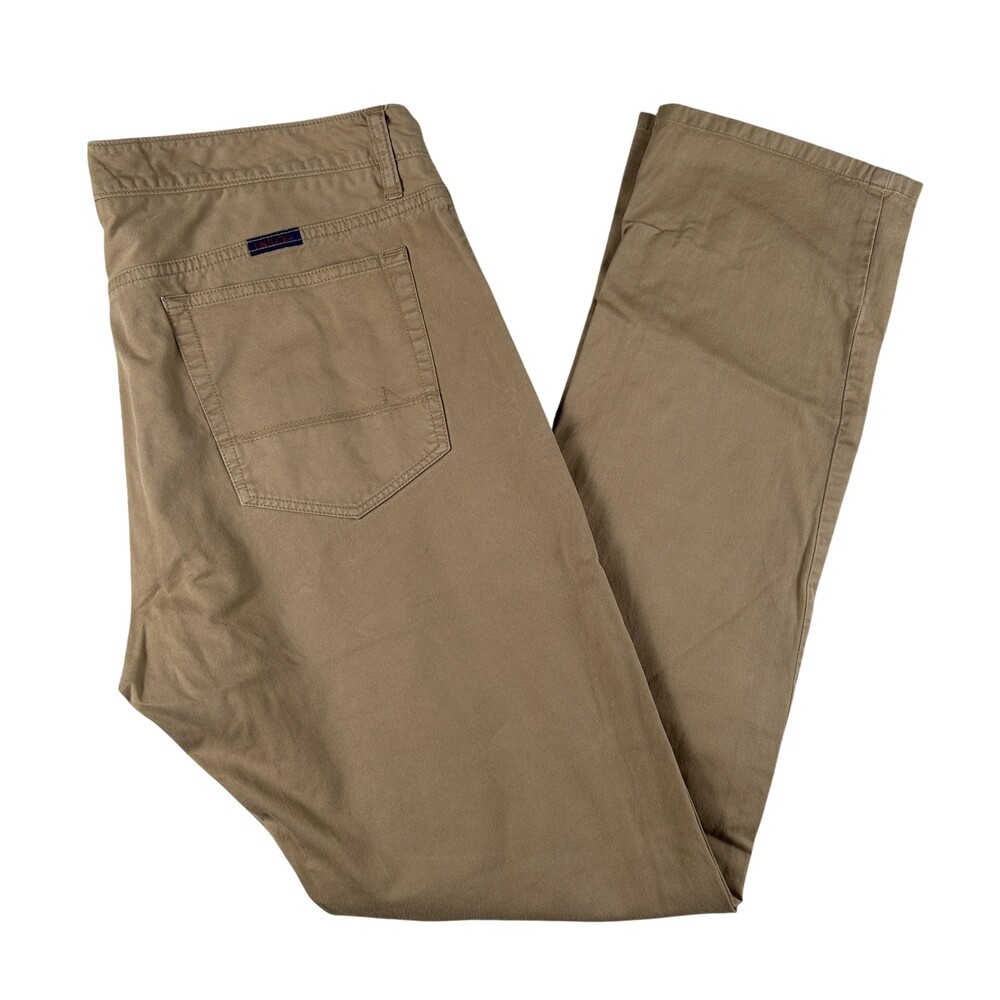 UNTUCKit Pants Mens 34x31 Straight Fit Tan Khaki 5-Pocket Chino Stretch FLAW